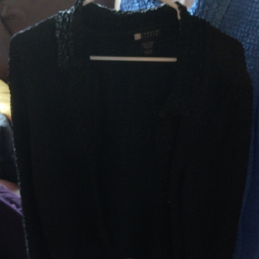 Black Cardigan Sweater